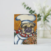 Mops-Chef Postkarte (Stehend Vorderseite)
