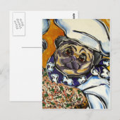 Mops-Chef Postkarte (Vorne/Hinten)