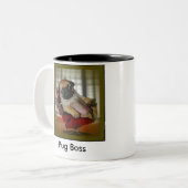 Mops-Chef Zweifarbige Tasse (Vorderseite Links)