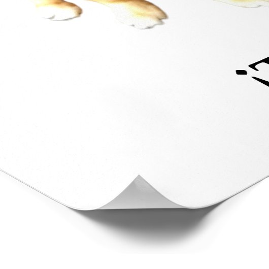 Mops Chihuahua ¡Te quiero! Welpenhund Poster (Ecke)