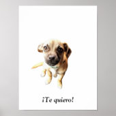 Mops Chihuahua ¡Te quiero! Welpenhund Poster (Vorne)