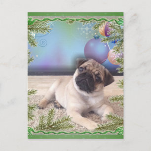 MOPS CHRISTMAS FEIERTAGSPOSTKARTE