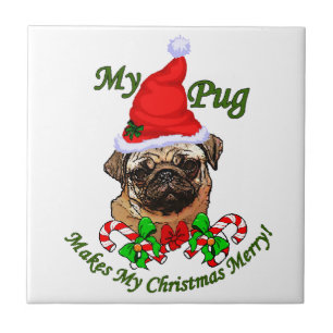 Mops Christmas Merry Fliese