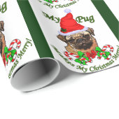Mops Christmas Merry Geschenkpapier (Rolleneckpunkt)