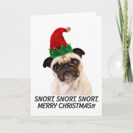 MOPS CHRISTMAS. SNORTSNORM. LEIDER CHRISTMAS! FEIERTAGSKARTE
