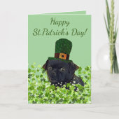 Mops Chug Dog St. Patrick's Day Karte (Vorderseite)