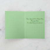 Mops Chug Dog St. Patrick's Day Karte (Innenseite)