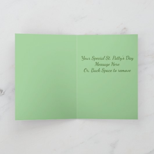 Mops Chug Dog St. Patrick's Day Karte (Innenseite)