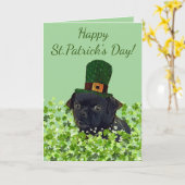 Mops Chug Dog St. Patrick's Day Karte (Gelbe Blume)