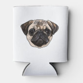 Mops Classic T - Shirt Dosenkühler (Vorderseite)