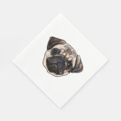 Mops Classic T - Shirt Serviette (Ecke)