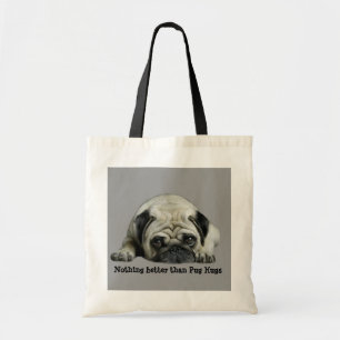 Mops-Clown an der Herz-Taschen-Tasche Tragetasche
