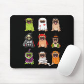 Mops Collection Happy Pugoween Halloween Spooky Co Mousepad (Mit Mouse)