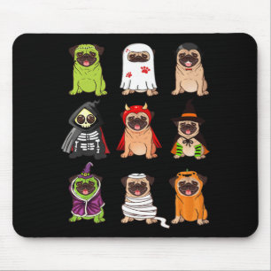 Mops Collection Happy Pugoween Halloween Spooky Co Mousepad
