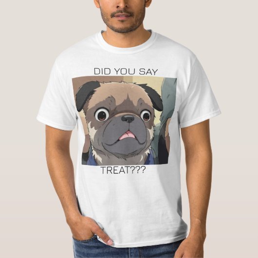 Mops-Comic-Shirt T-Shirt (Vorderseite)