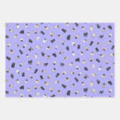 Mops Confetti - gelb, lila, grün  Geschenkpapier Set (Vorderseite 2)