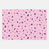 Mops Confetti - Kaugummi pink, türkis, grün  Geschenkpapier Set (Vorderseite)