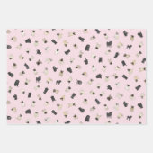 Mops Confetti - Rosa, Blau, Minzaqua Geschenkpapier Set (Vorderseite)