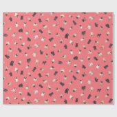 Mops Confetti - Rote Schriftrolle Geschenkpapier (Flach)