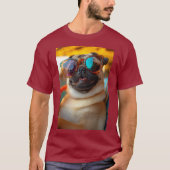 Mops - Coolness auf vier Pfoten T-Shirt (Vorderseite)