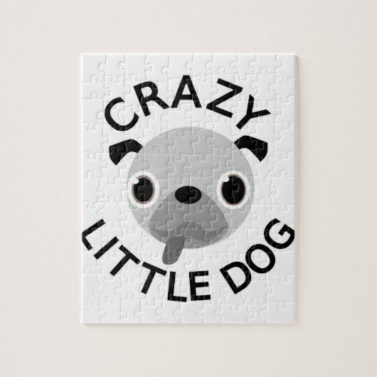 Mops Crazy Little Dog Puzzle (Vertikal)