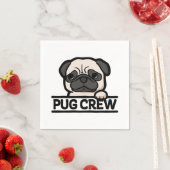 MOPS CREW - Funny & Niedlicher Mops Lover Geschenk Serviette (Beispiel)