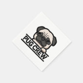 MOPS CREW - Funny & Niedlicher Mops Lover Geschenk Serviette (Ecke)