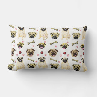Mops Cushion White Lendenkissen