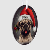 Mops Custom Christmas Ornament (Vorderseite)