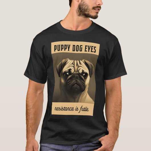 Mops: Dackelblick T-Shirt (Vorderseite)