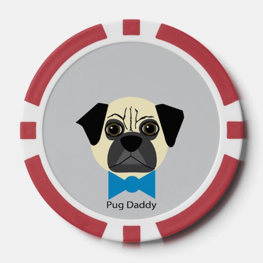 Mops Daddy Pokerchips (Vorderseite)