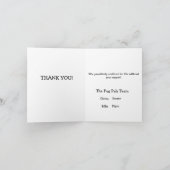 Mops danken Ihnen Dankeskarte (Innenseite)