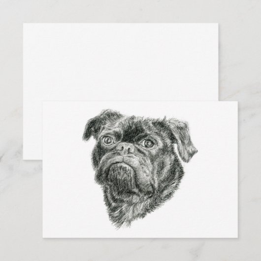 Mops Dankeskarte (Vorne/Hinten)