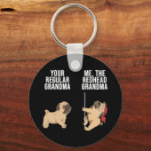 Mops deine regelmäßige Oma mir das rote Oma Schlüsselanhänger (Vorderseite)