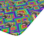 Mops-dekoratives hackendes Glasbrett 6" x 7" Schneidebrett (Ecke)