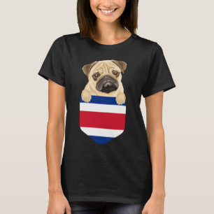 Mops der Costa Rica in der Tasche T-Shirt