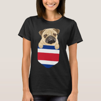Mops der Costa Rica in der Tasche T-Shirt