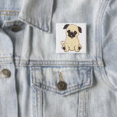 Mops, der durch begrenzte Ausgabe Pablos Fernandez Button (Beispiel)