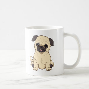 Mops, der durch begrenzte Ausgabe Pablos Fernandez Kaffeetasse