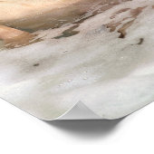 Mops, der eine Blase im Bad nimmt Poster (Ecke)