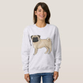 Mops der Fauna Mops Hunde Tierdesign züchten Sweatshirt (Vorne ganz)