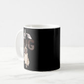 Mops der Handgesture Gehörloser Gehörlosigkeit Bew Kaffeetasse (Vorderseite Links)
