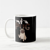 Mops der Handgesture Gehörloser Gehörlosigkeit Bew Kaffeetasse (Links)