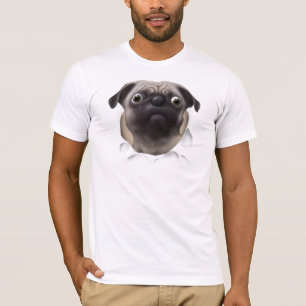 Mops, der heraus sprengt T-Shirt