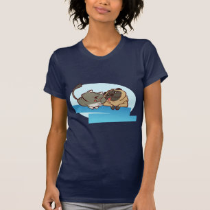 Mops der Katzen-n T-Shirt