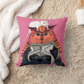 Mops der Maus rosa Kissen (Decke)