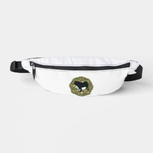 Mops der SchattenSilhouette Hund in einem Kranz Bauchtasche