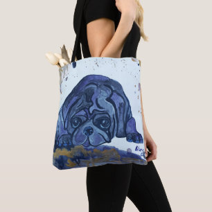 Mops der Wasserfarbe von Novy Tote Bag Tasche