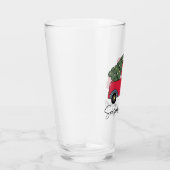 Mops der Weihnachtsfeier mit Weihnachtsbaum Glas (Rechts)