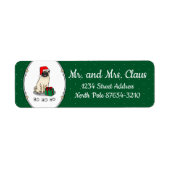Mops der Weihnachtszeit (helle Weihnachtsmannmütze (Vorne)